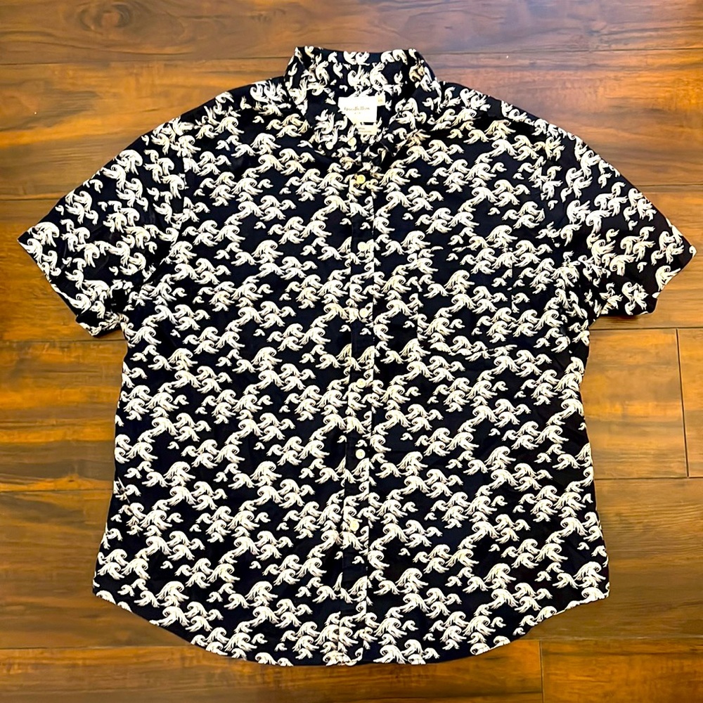 Mens Waves Vacation Slimfit Shirt XXL